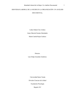 Identidad Laboral de la Mujer