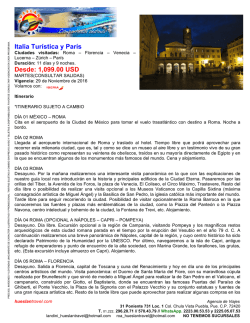 Italia Tur&iacute;stica y Par&iacute;s Desde