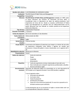 Nombre de la oferta G-20 PROGRAMA DE LIDERAZGO GLOBAL