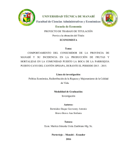 comportamiento del consumidor de la provincia de manabi y su