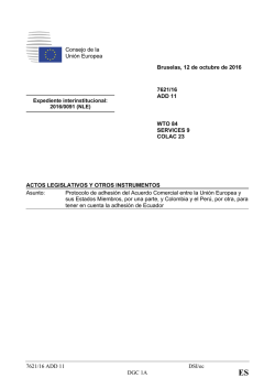 7621/16 ADD 11 DSI/ec DGC 1A Consejo de la Uni&oacute;n Europea
