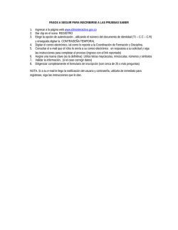 PASOS A SEGUIR PARA INSCRIBIRSE A LAS PRUEBAS SABER 1