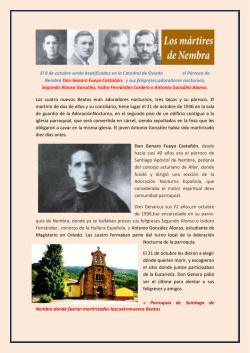 Beatificaci&oacute;n de los M&aacute;rtires de Nembra, 8 octubre