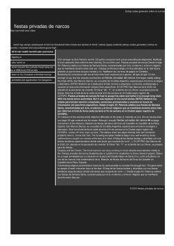 Fiestas privadas de narcos