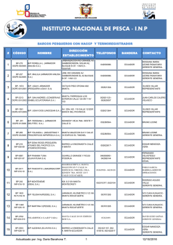 Barcos Pesqueros - Instituto Nacional de Pesca