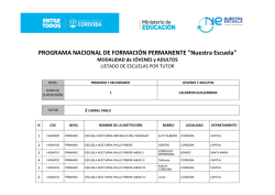 PROGRAMA NACIONAL DE FORMACI&Oacute;N PERMANENTE "Nuestra