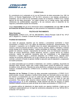 Pol&iacute;tica de Tratamiento