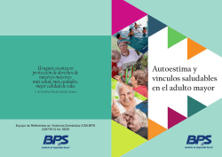 Autoestima y v&iacute;nculos saludables en el adulto mayor