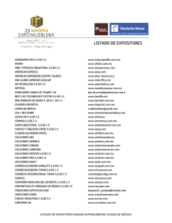listado de expositores
