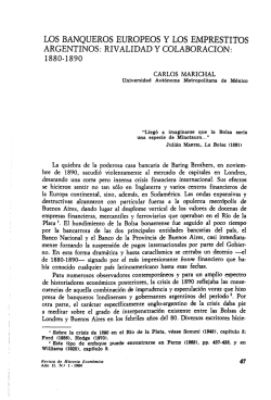 Los banqueros europeos y los empr&eacute;stitos argentinos: rivalidad y