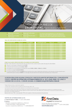 tasas para planes de