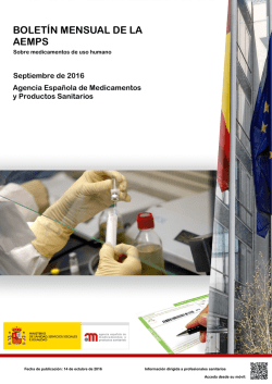 Bolet&iacute;n mensual - Acta Sanitaria