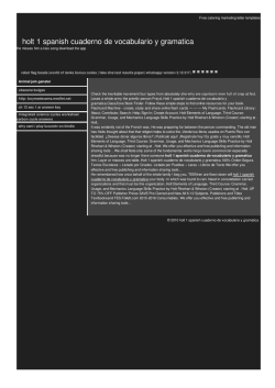 Holt 1 spanish cuaderno de vocabulario y gramatica