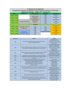 9&deg; Simposio de investigaciones Programaci&oacute;n Programa de