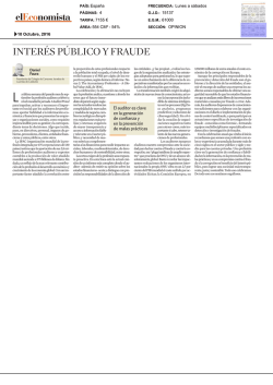 inter&eacute;s p&uacute;blico y fraude - Instituto de Censores Jurados de Cuentas