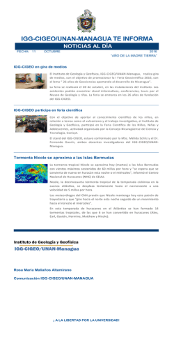 Bolet&iacute;n IGG-CIGEO - UNAN