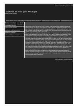 Cadenas de retos para whatsapp