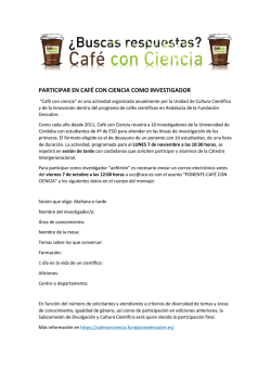 Participar como ponente - Universidad de C&oacute;rdoba