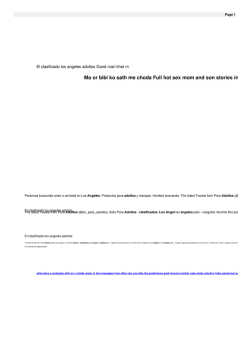 El clasificado los angeles adultos