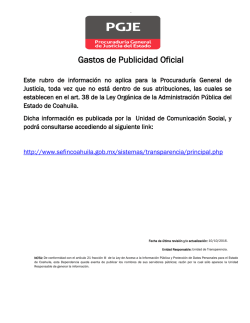 Gastos de Publicidad Oficial