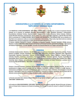 convocatoria - expo norte caranavi 2016