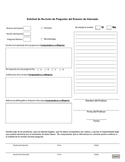 Solicitud de Revisi&oacute;n de Preguntas del Examen de