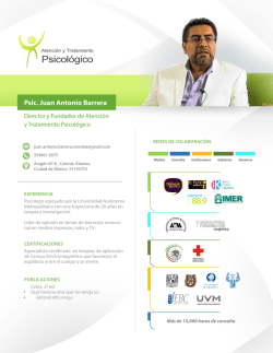 curriculum - Atencion y Tratamiento Psicologico