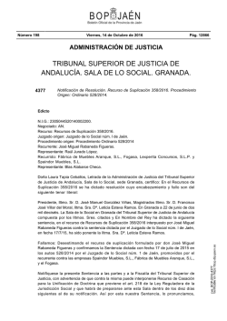 tribunal superior de justicia de andaluc&iacute;a. sala de lo