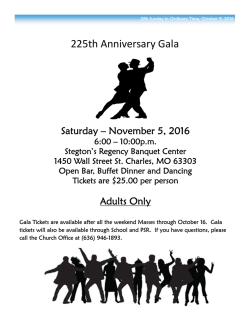 225th Anniversary Gala - St. Charles Borromeo Catholic Parish