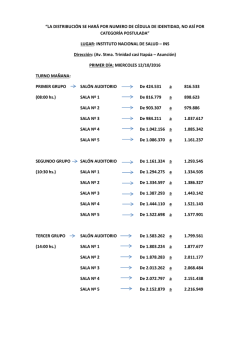 &ldquo;LA DISTRIBUCI&Oacute;N SE HAR&Aacute; POR NUMERO DE C&Eacute;DULA DE