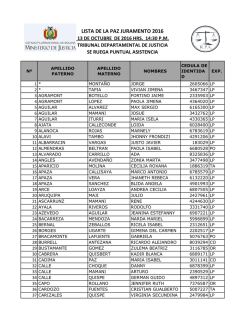 lista de abogados habilitados para el juramento en el departamento