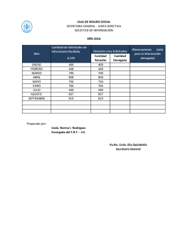 Solicitudes presentadas Secretar&iacute;a General
