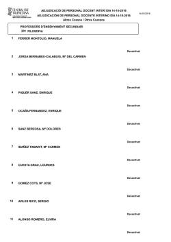 ADJUDICACI&Oacute; DE PERSONAL DOCENT INTER&Iacute; DIA 14-10