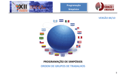 programa&ccedil;&atilde;o de simp&oacute;sios ordem de grupos de trabalhos
