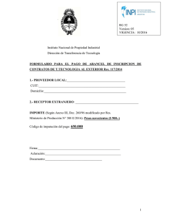 1 Instituto Nacional de Propiedad Industrial Direcci&oacute;n de