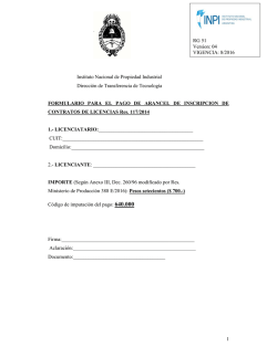1 Instituto Nacional de Propiedad Industrial Direcci&oacute;n de