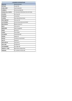 locales de recepci&oacute;n de documentaci&oacute;n en el interior