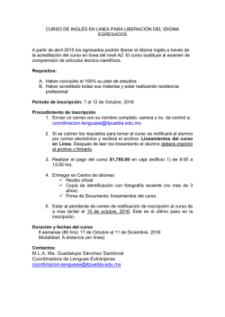 coordinacion.lenguase@itpuebla.edu.mx M.L.A. Ma. Guadalupe