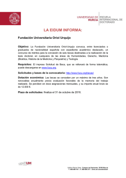 Becas Fundaci&oacute;n Universitaria Oriol Urquijo