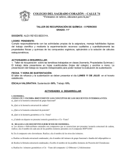Qu&iacute;mica - Colegio del Sagrado Coraz&oacute;n