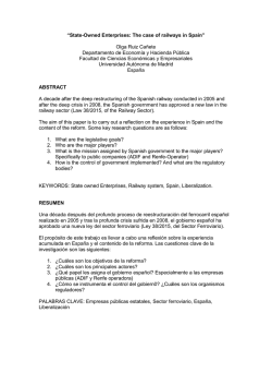 &ldquo;State-Owned Enterprises: The case of railways in Spain&rdquo; Olga Ruiz