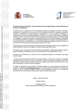 Propuesta de Resoluci&oacute;n Definitiva de