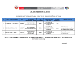 EL COMIT&Eacute; NOTA: LA ADJUDICACI&Oacute;N SE LLEVAR&Aacute; A CABO EL
