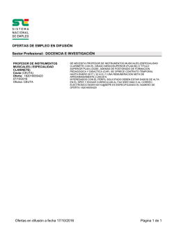 OFERTAS DE EMPLEO EN DIFUSI&Oacute;N Sector Profesional
