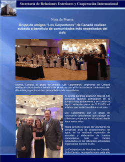Ottawa, Canad&aacute;. El grupo de amigos "Los Carpenteros" originarios