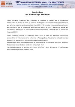 Curriculum Dr. Pablo Vega Astudillo