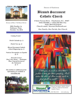 Bulletins - Blessed Sacrament Catholic Church