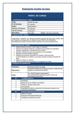 Postulaci&oacute;n Auxiliar de Aseo PERFIL DE CARGO