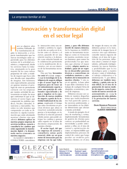 Innovaci&oacute;n y transformaci&oacute;n digital en el sector legal