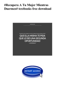 Recupera A Tu Mujer Mientras Duermes